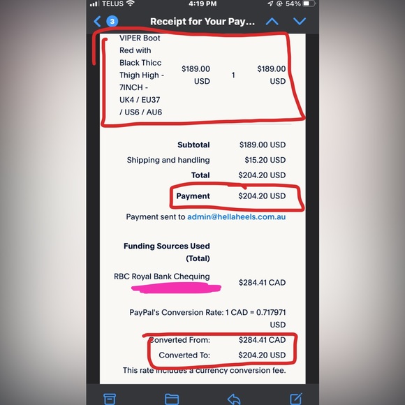 BRAND NEW thigh high pole dancing boots-THICC. Size 6. RED - Picture 3 of 3